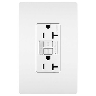Radiant 20A Tamper Resistant Self-Test GFCI Outlet with Night Light