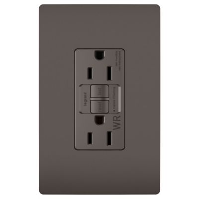 Radiant Spec Grade 15A Self-Test GFCI Rece (Brown)-OPEN BOX