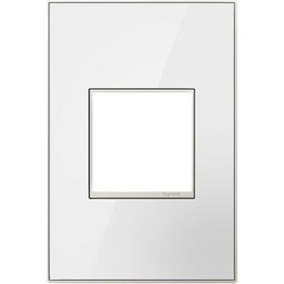 Wall Plate (Real Materials) (Mirror White on White|1-Gang) - OPEN BOX