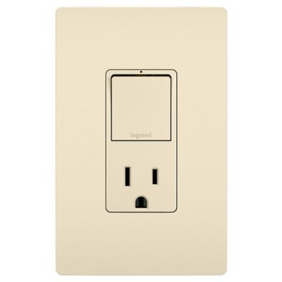 Radiant Single Pole Switch w/ 15A Tamper(Ivory) - OPEN BOX