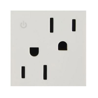 adorne Tamper Resistant Dual Controlled Outlet, 2-Module