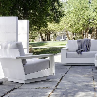 Shown in Cloud White color, Cast Silver fabric color, in use