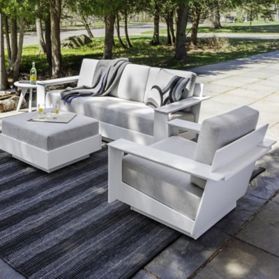 Shown in Cloud White color, Cast Silver fabric color, in use