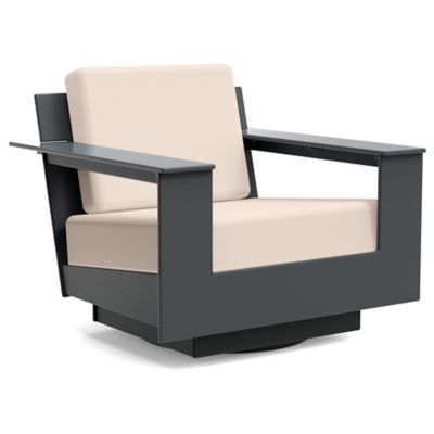 Nisswa Swivel Chair (Charcoal Grey|Canvas Flax) - OPEN BOX
