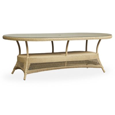 Universal Loom Oval Umbrella Dining Table