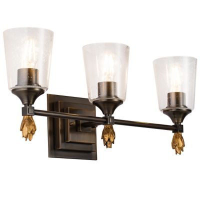 Vetiver Flame Finial Vanity Light