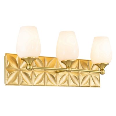 Epsilon Vanity Light (Brass w/White Glass|3 Light)-OPEN BOX