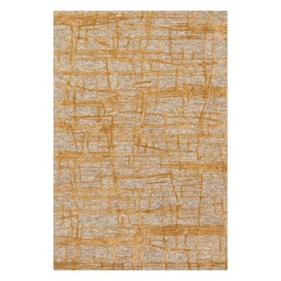 Juneau Etched In Gold Hand-Tufted Wool Area Rug