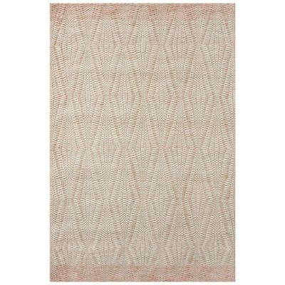 Kenzie Glacial Lattice Hand-Woven Wool Area Rug