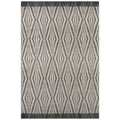Kenzie Glacial Lattice Hand-Woven Wool Area Rug