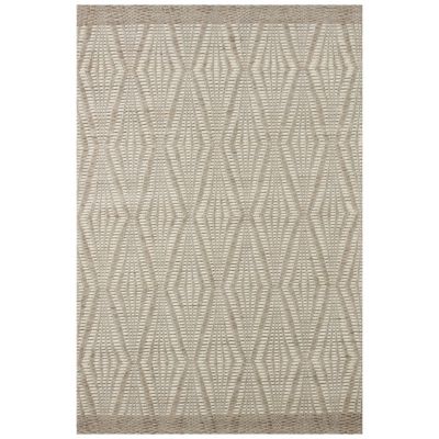 Kenzie Glacial Lattice Hand-Woven Wool Area Rug