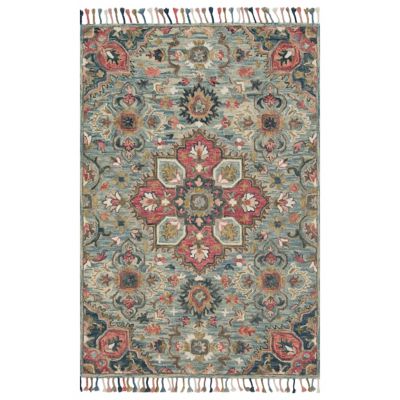 Zharah Atlas Tasseled Wool Area Rug