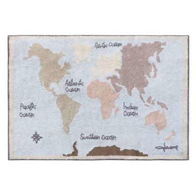 Vintage Map Washable Area Rug