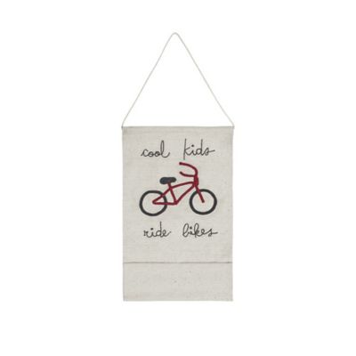 Cool Kids Ride Bikes Wall Pocket Hanger