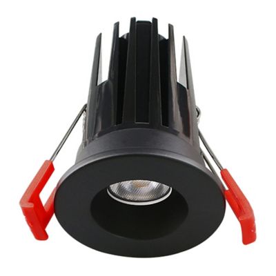 Recessed 2-Inch Round Trim w/Integral Driver(Black)-OPEN BOX