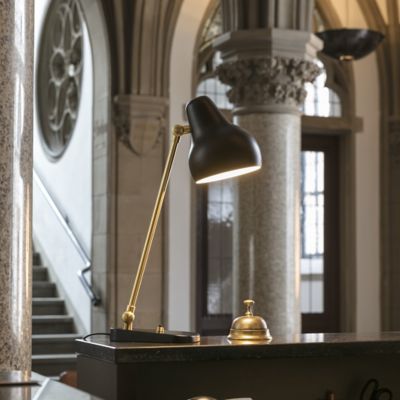 Shown in Black finish, lit, in use