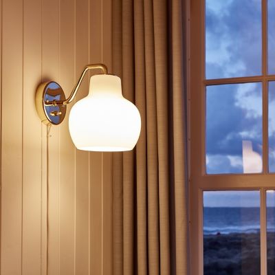 Shown in Satin Polished Brass finish, 1 Light, in use