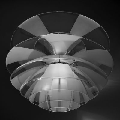 Shown in Clear and Sandblasted glass, lit, in use