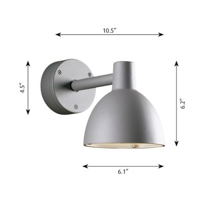 Louis Poulsen 5743911723 Toldbod LED Outdoor Wall Light in Aluminum