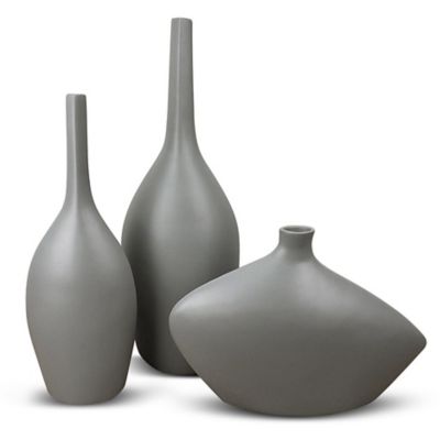 Bottle Ceramic Vase, Set of 3