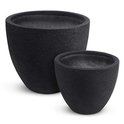 Sandstone Helmet Pot, Set of 2