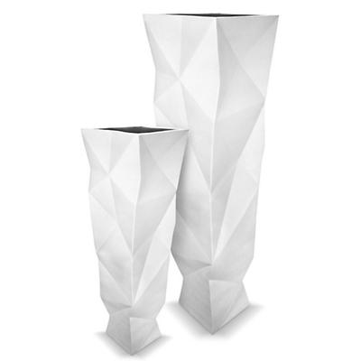 Lux Textura Diamond Fiberglass Pot, Set of 2