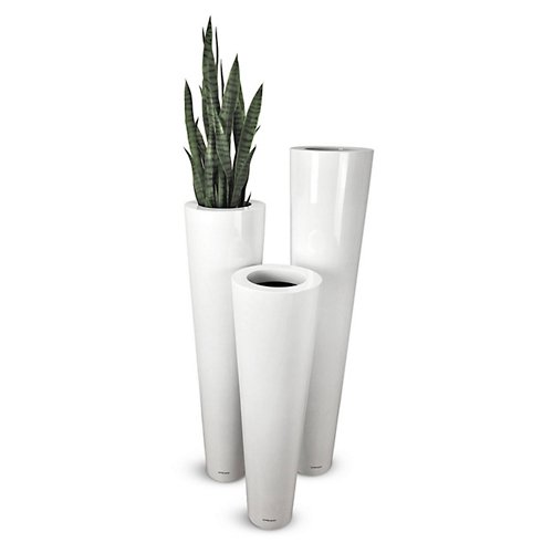 Lux Moderna Slim Fiberlglass Flower Pot, Set of 3