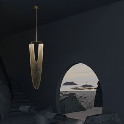 Shown in Aged Brass finish, Medium size