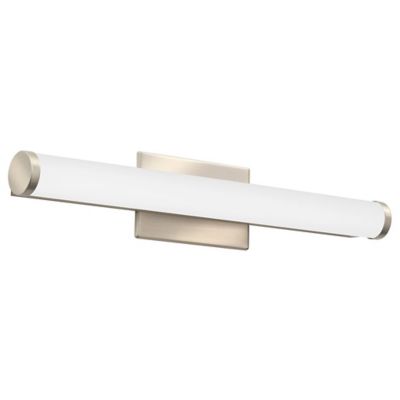 Contemporary Cylinder Bath Bar (Brushed Nickel|22")-OPEN BOX