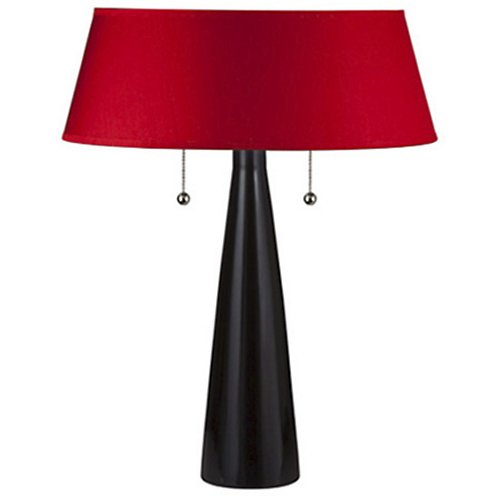 Lizzy Table Lamp (Red Dupioni/Cast Iron) - OPEN BOX RETURN