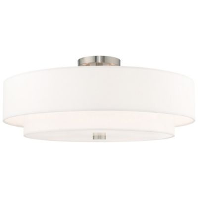 Maureen Double Shade Semi Flushmount