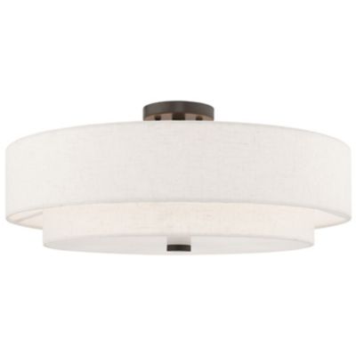 Maureen Double Shade Semi Flushmount