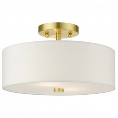 Maureen Single Fabric Drum Semi-Flushmount