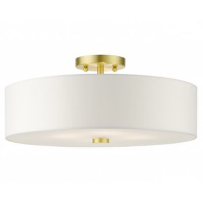 Maureen Single Fabric Drum Semi-Flushmount