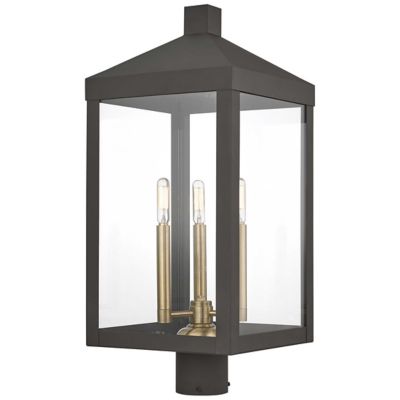 James 3 Light Outdoor Post Light