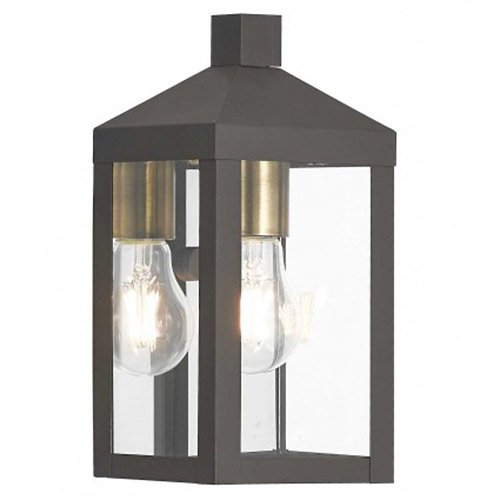 James Clear Glass Outdoor Wall Sconce