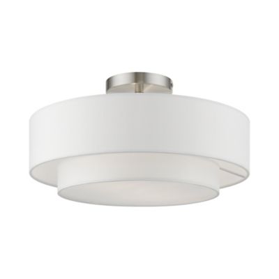 Maureen Tall Double Shade Semi Flushmount