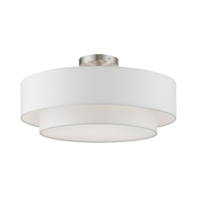 Maureen Tall Double Shade Semi Flushmount