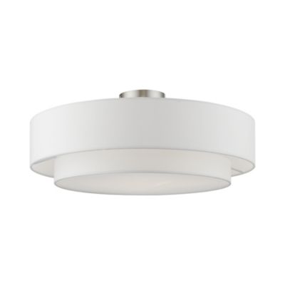 Maureen Tall Double Shade Semi Flushmount