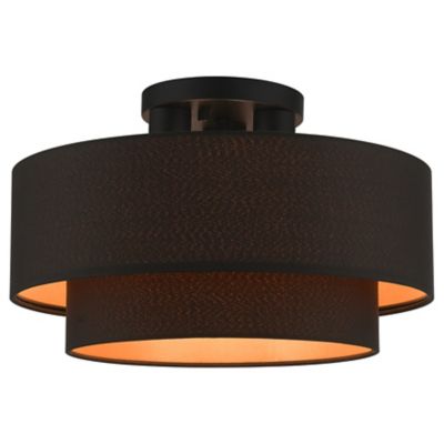 Ashton Double Drum Semi Flushmount