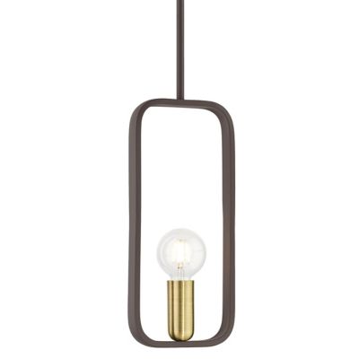 Aldridge 1 Light Pendant(Bronze with Brass Accents)-OPEN BOX