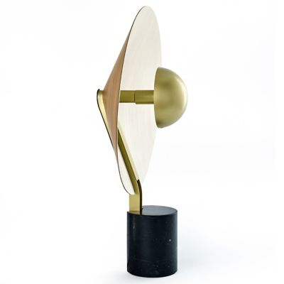 Heavy Brass Columnar Table Lamp (Contemporary) – LEO Design, Ltd.