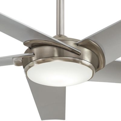 Shown in Brushed Nickel with Silver Fan Body and Blade Finish