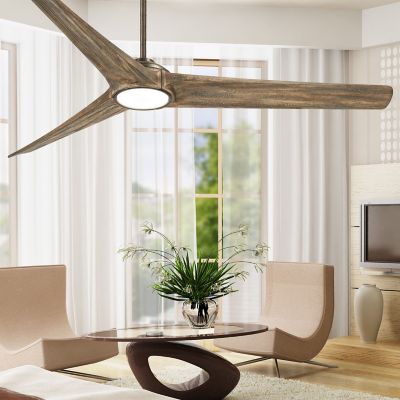 Shown in Aged Boardwalk Fan Blade Finish, lit