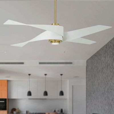 Shown in Soft Brass with Flat White blades finish, in use