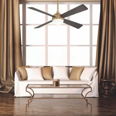 Shown in Brushed Brass & Soft Brass with Brushed Carbon Blades, in use