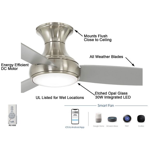 Concept III 54-Inch LED Smart Ceiling Fan