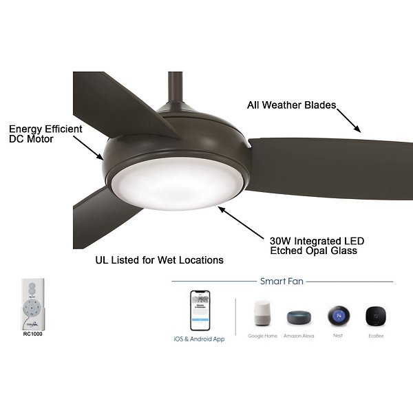 Concept IV 54-Inch LED Smart Ceiling Fan