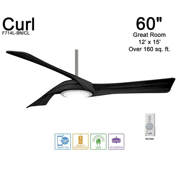 Curl 60 Inch Smart LED Ceiling Fan
