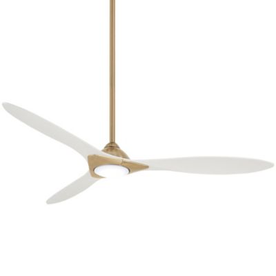 Sleek Smart Ceiling Fan(Soft Brass with Flat White)-OPEN BOX